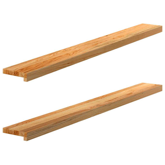 vidaXL Window Sills 2 pcs Light Brown 140x15x2 cm Solid Wood Oak