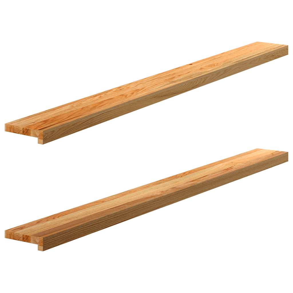 vidaXL Window Sills 2 pcs Light Brown 160x15x2 cm Solid Wood Oak