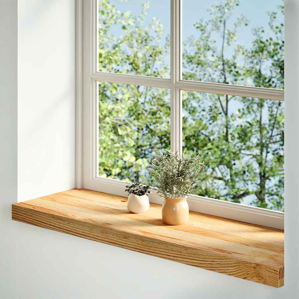 vidaXL Window Sills 2 pcs Light Brown 70x25x2 cm Solid Wood Oak