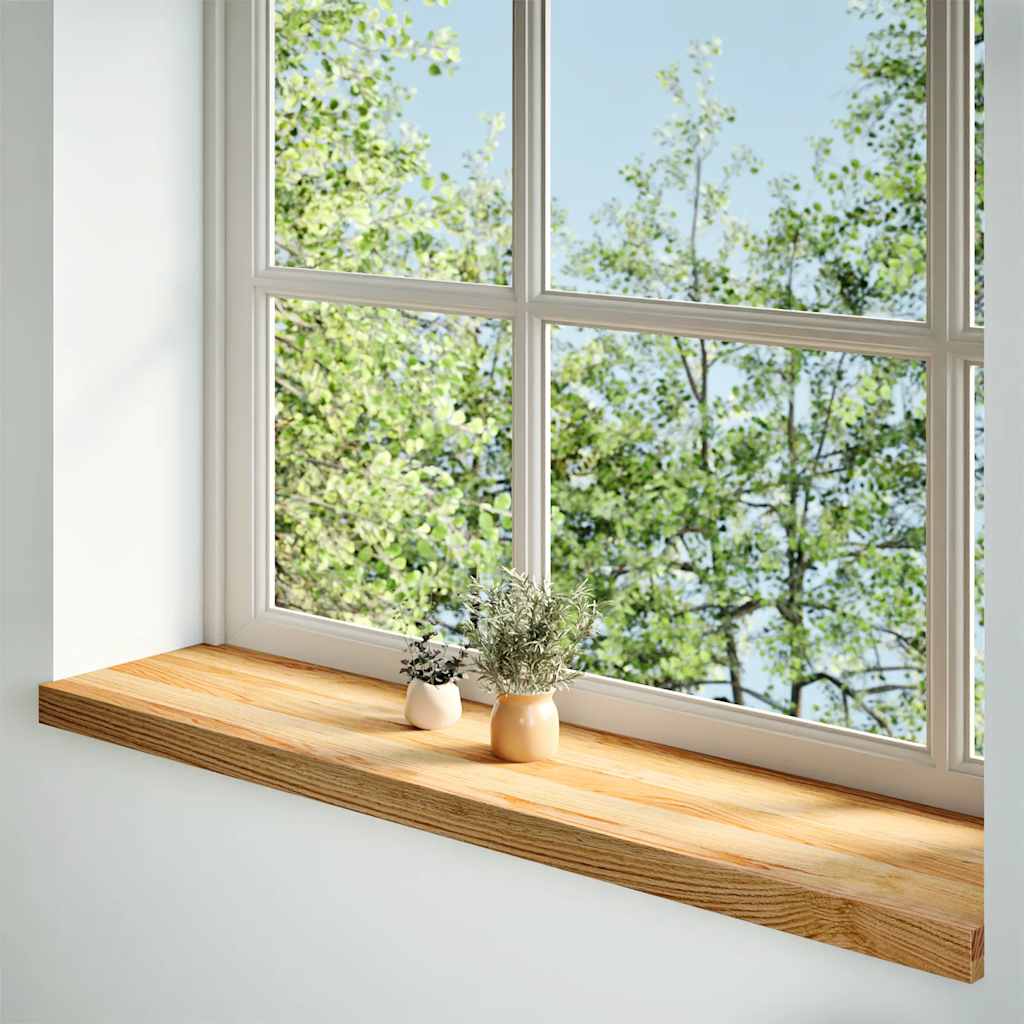 vidaXL Window Sills 2 pcs Light Brown 120x25x2 cm Solid Wood Oak