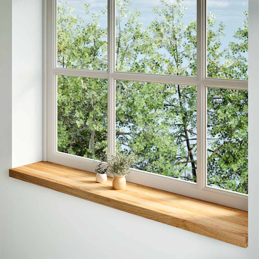 vidaXL Window Sills 2 pcs Light Brown 140x25x2 cm Solid Wood Oak