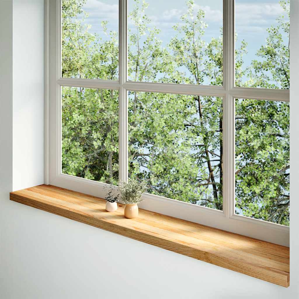 vidaXL Window Sills 2 pcs Light Brown 160x25x2 cm Solid Wood Oak