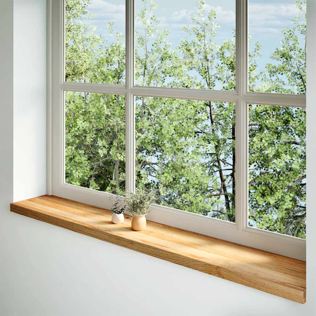 vidaXL Window Sills 2 pcs Light Brown 160x30x2 cm Solid Wood Oak