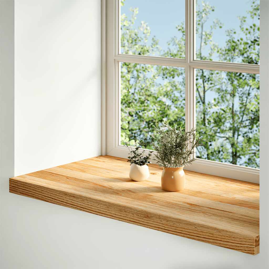 vidaXL Window Sills 2 pcs Light Brown 70x40x2 cm Solid Wood Oak