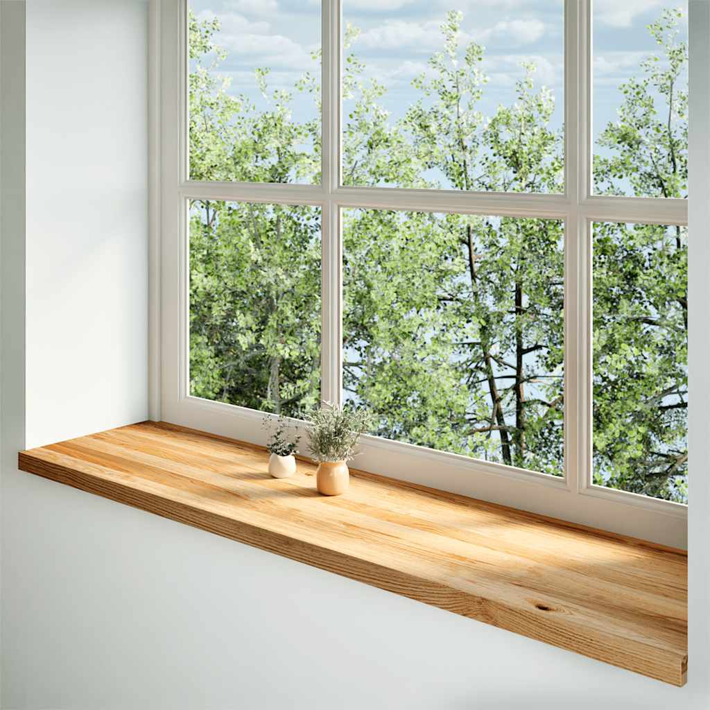 vidaXL Window Sills 2 pcs Light Brown 160x40x2 cm Solid Wood Oak