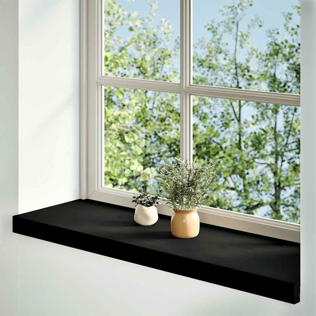 Window Sills 2 pcs Brown Black 70x30x2 cm Solid Wood Oak