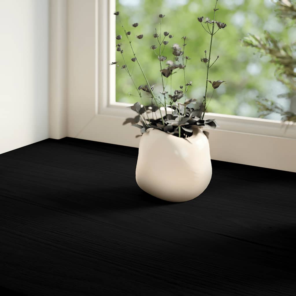 Window Sills 2 pcs Brown Black 140x30x2 cm Solid Wood Oak