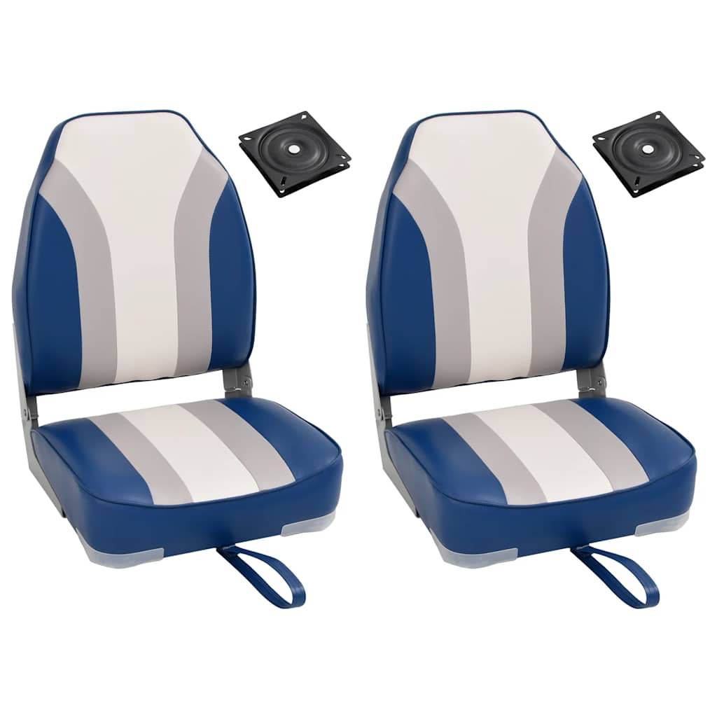 Foldable Boat Chairs 2 pcs High Backrest