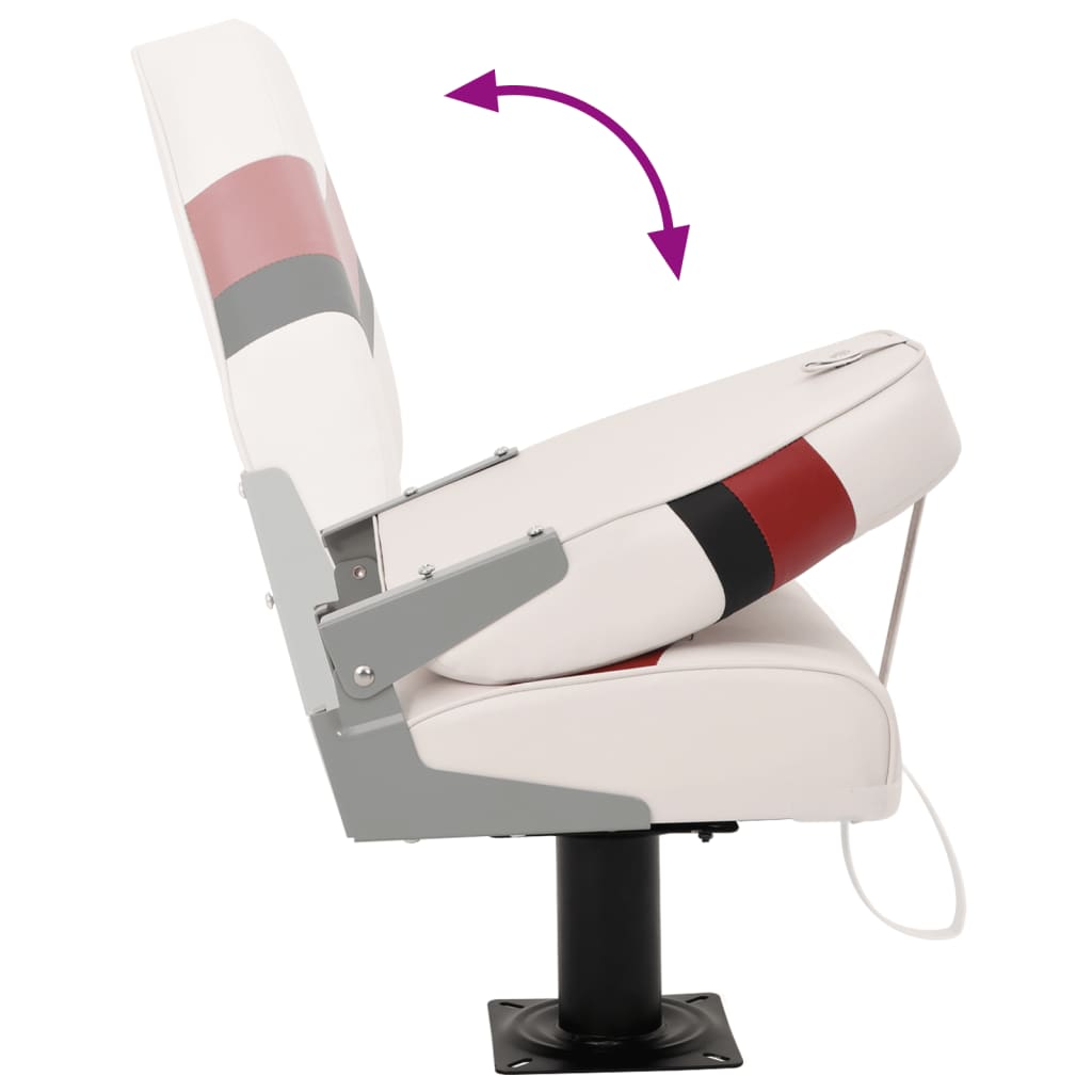 2 Piece Foldable Boat Seat Set High Backrest