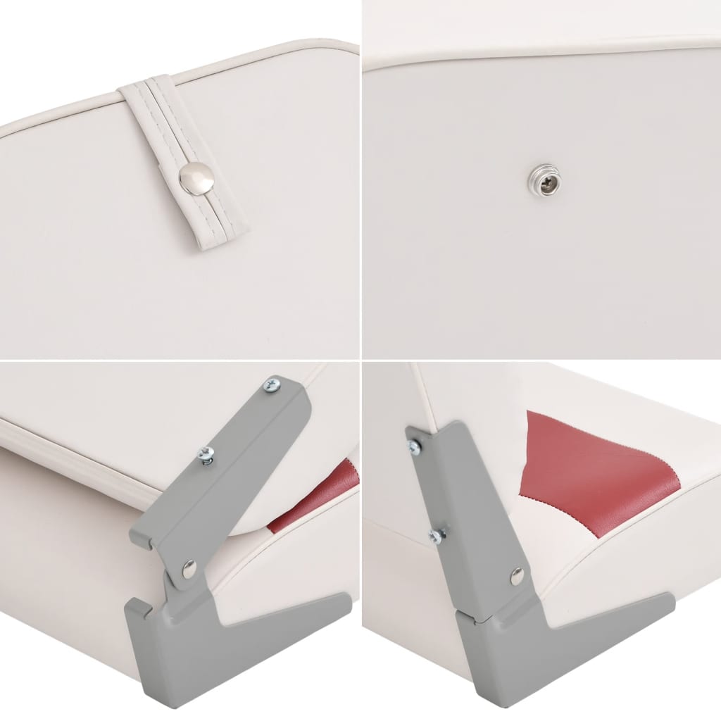 Foldable Boat Seats 2pcs with High Back 44x38x55 cm