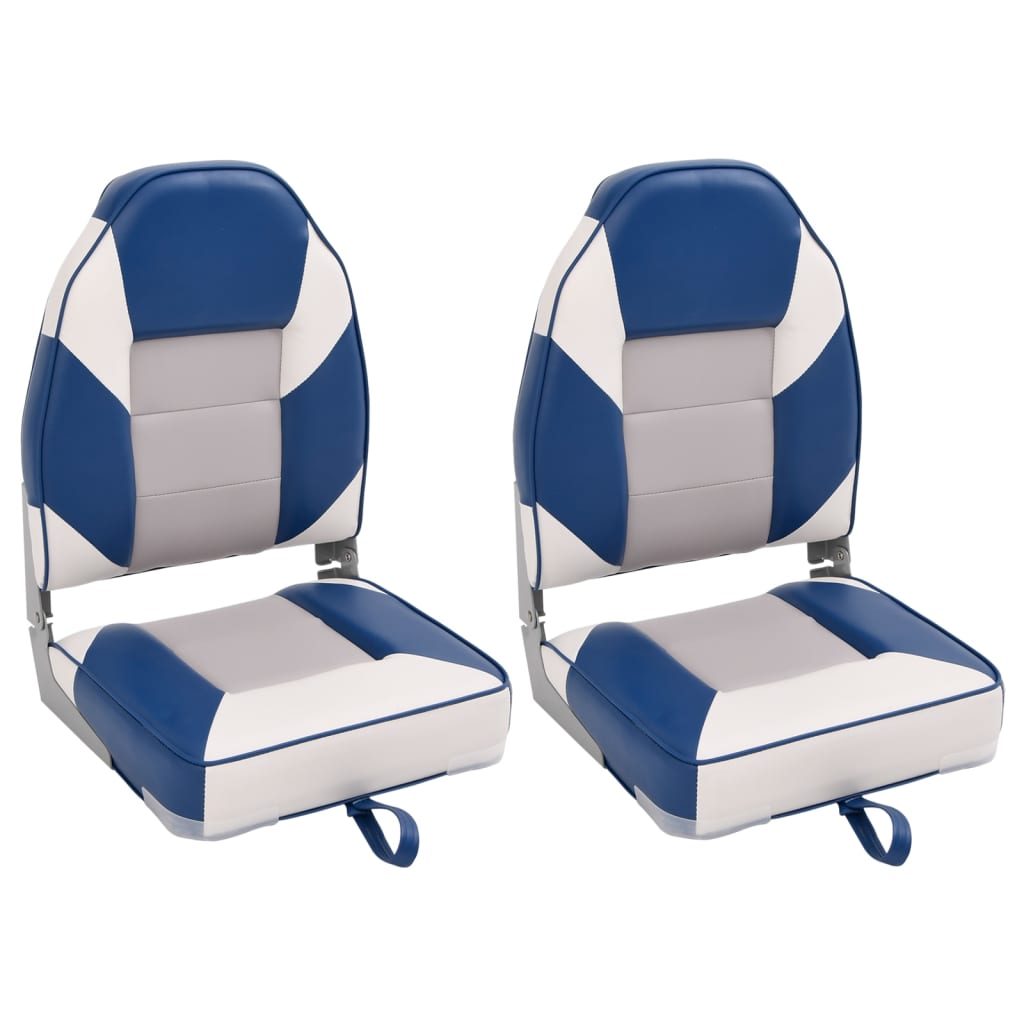 Foldable Boat Seats 2pcs with High Back 39x43x58 cm