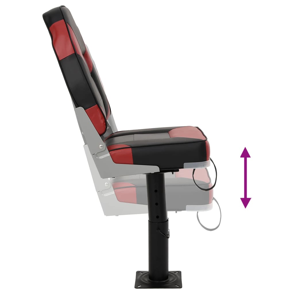 2 Piece Foldable Boat Seat Set High Backrest
