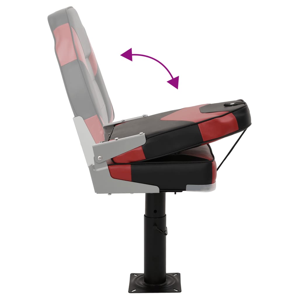 2 Piece Foldable Boat Seat Set High Backrest