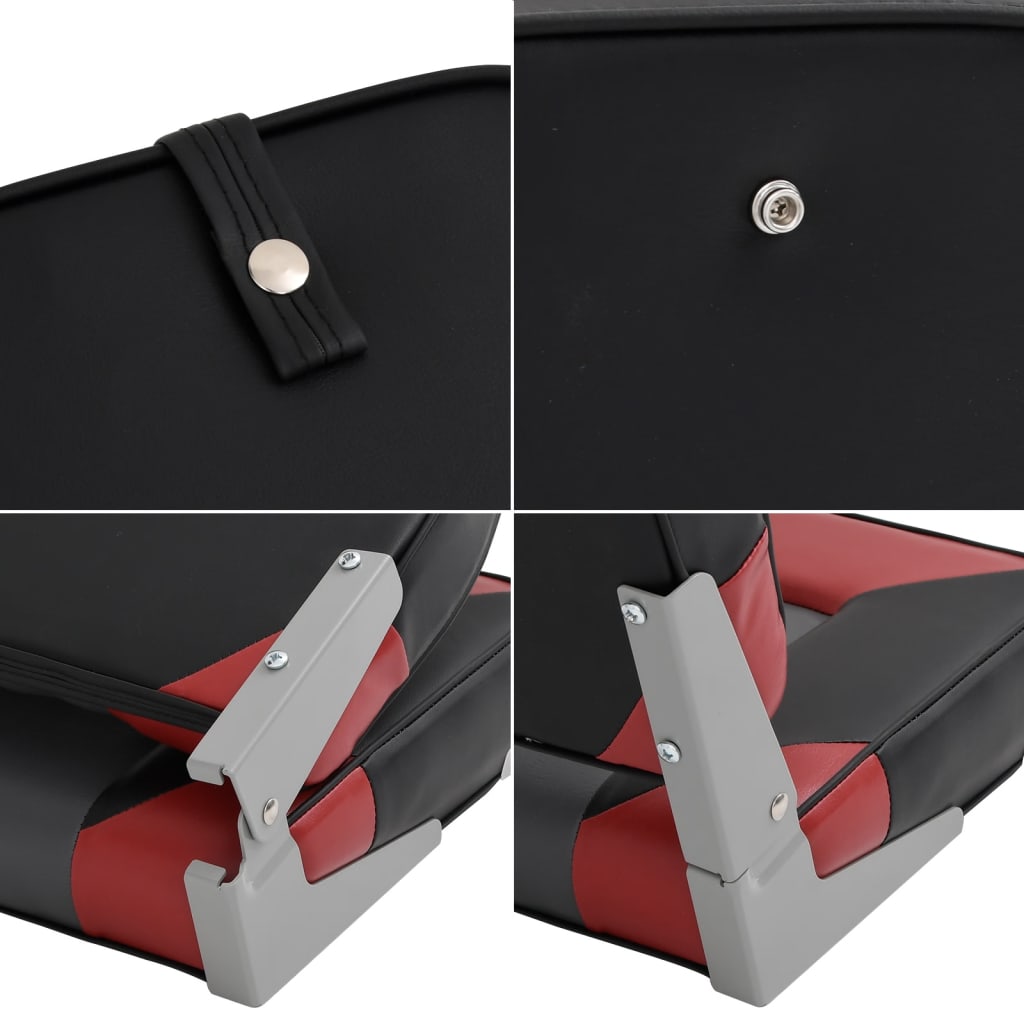 Foldable Boat Seats 2pcs with High Back 39x43x58 cm