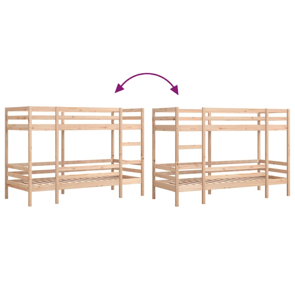 vidaXL Bunk Bed without Mattress 80x200 cm Solid Wood Pine