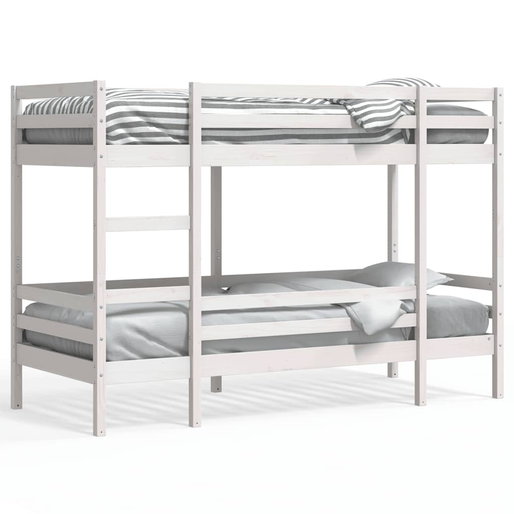 Bunk Bed without Mattress White 80x200 cm Solid Wood Pine