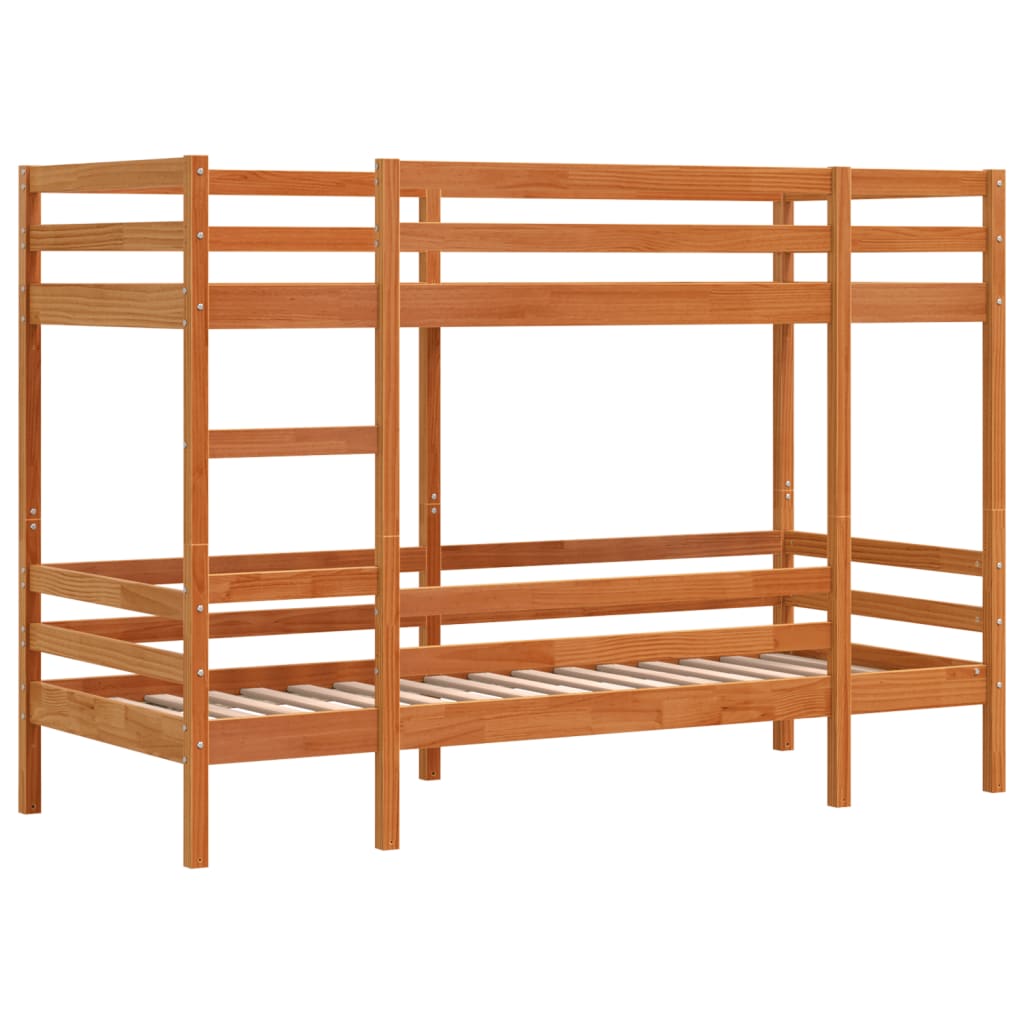 vidaXL Bunk Bed without Mattress Wax Brown 80x200 cm Solid Wood Pine