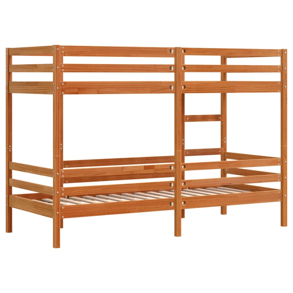 vidaXL Bunk Bed without Mattress Wax Brown 80x200 cm Solid Wood Pine