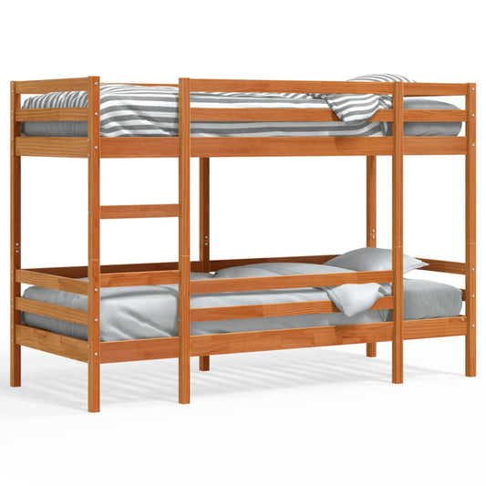 vidaXL Bunk Bed without Mattress Wax Brown 80x200 cm Solid Wood Pine