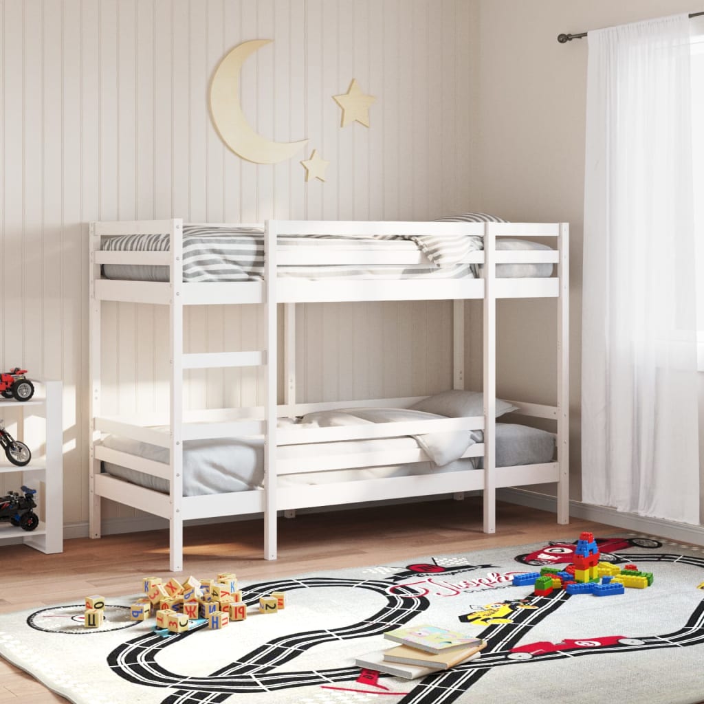 vidaXL Bunk Bed without Mattress White 90x200 cm Solid Wood Pine