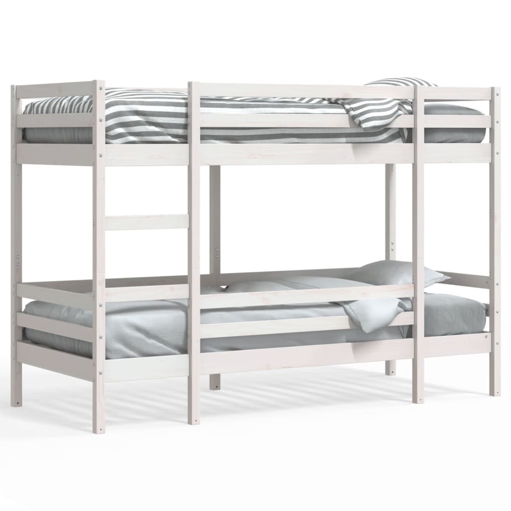 vidaXL Bunk Bed without Mattress White 90x200 cm Solid Wood Pine