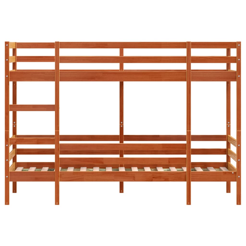 vidaXL Bunk Bed without Mattress Wax Brown 90x200 cm Solid Wood Pine