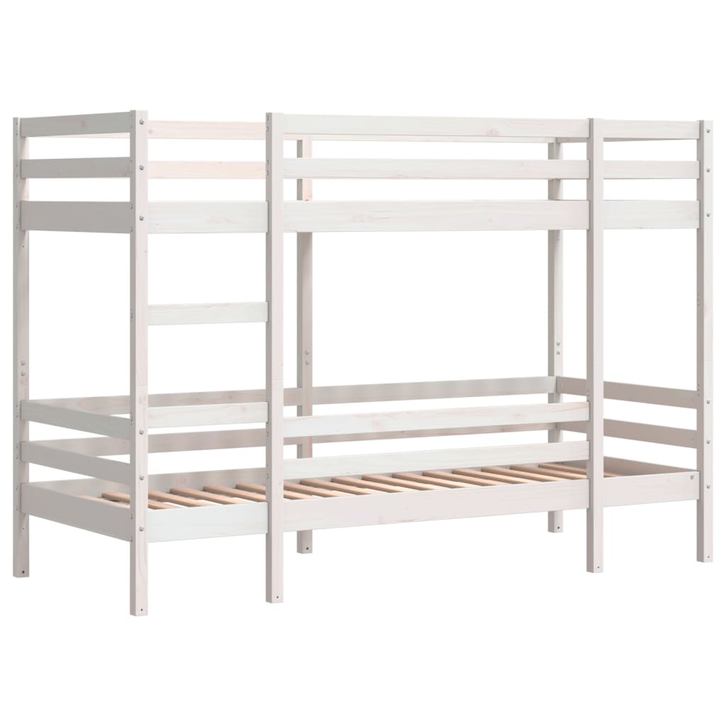 vidaXL Bunk Bed without Mattress White 90x190 cm Single Solid Wood Pine