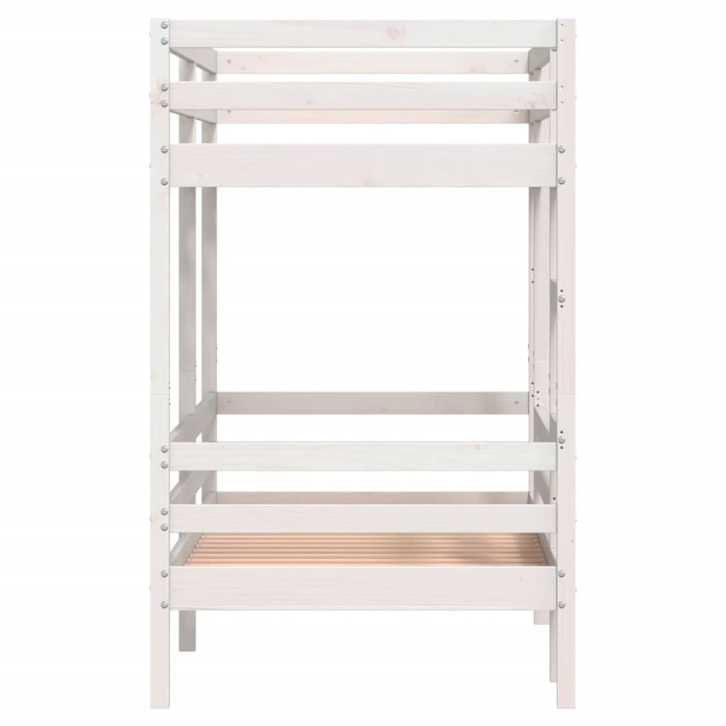 vidaXL Bunk Bed without Mattress White 90x190 cm Single Solid Wood Pine