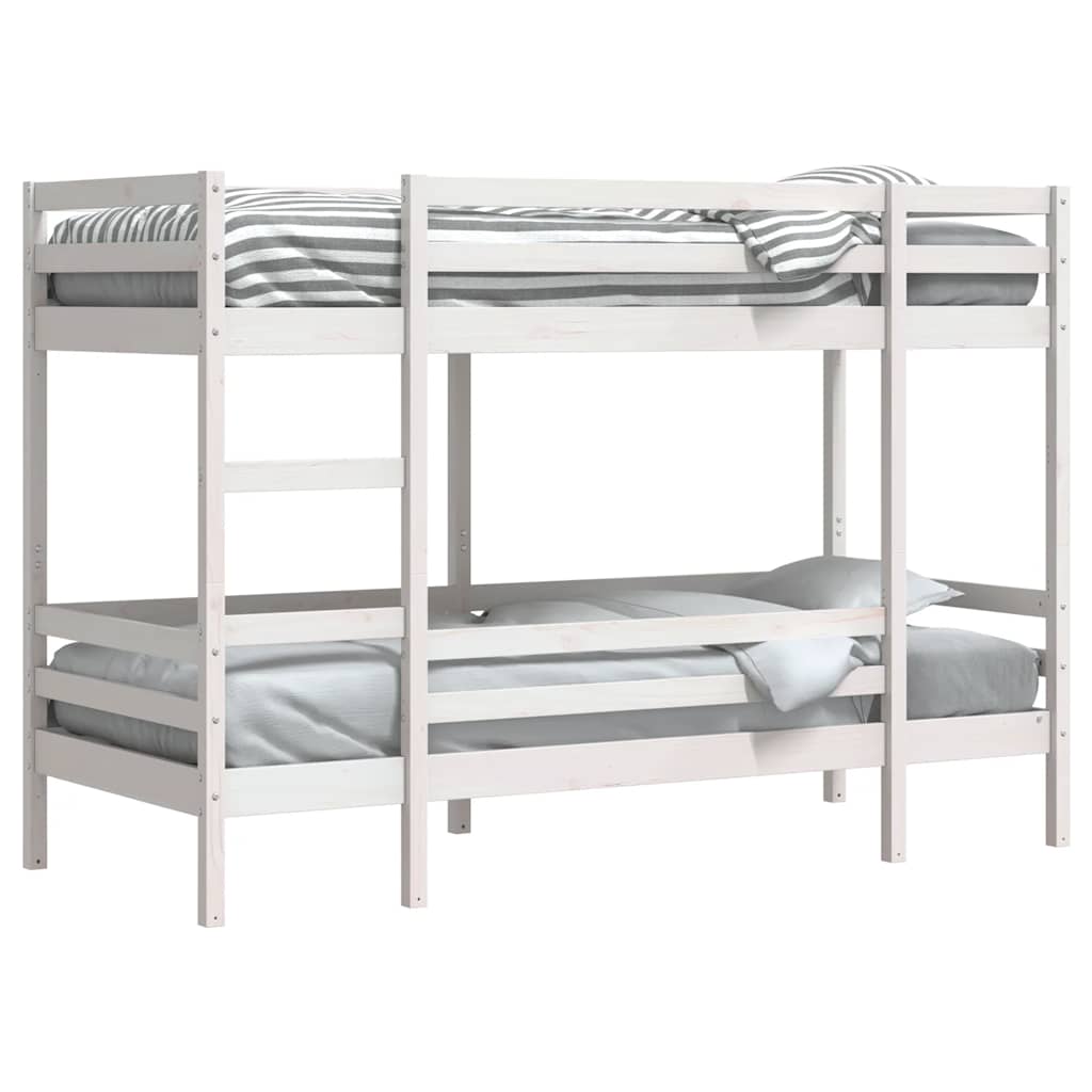 Bunk Bed | White | Solid Pine | Small Single | Strong | Bunk Bed
