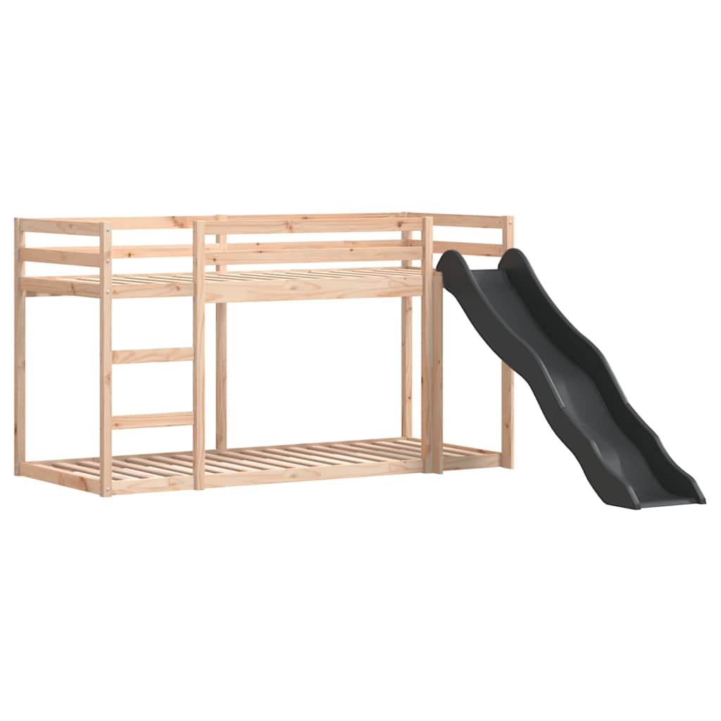 Bunk Bed with Slide&Ladder without Mattress 90x190 cm Single