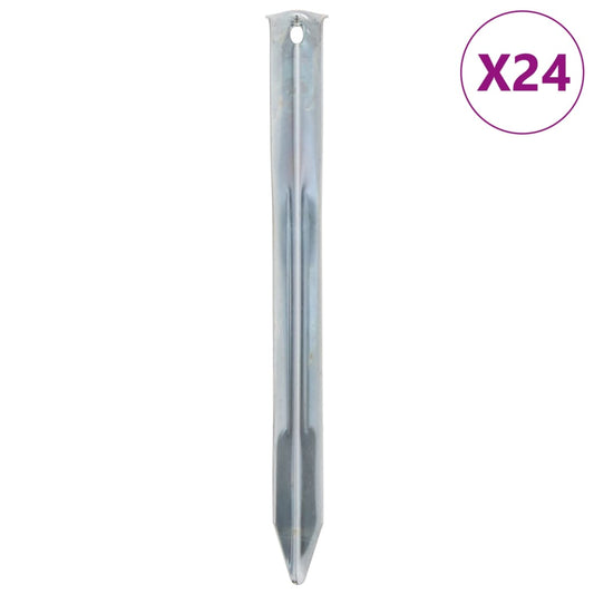 vidaXL Tent Pegs 24 pcs 22 cm Ø20 mm Galvanised Steel