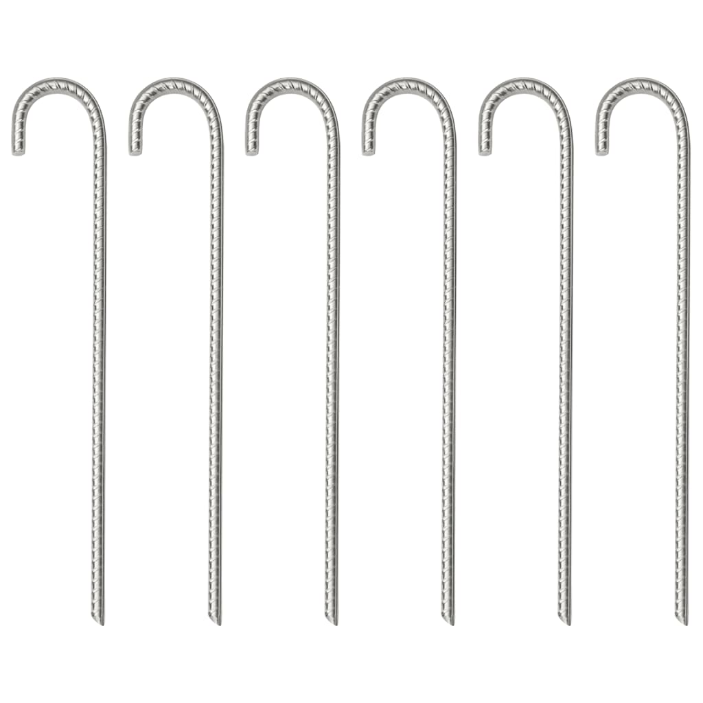 vidaXL Tent Pegs 6 pcs 37 cm Ø10 mm Galvanised Steel