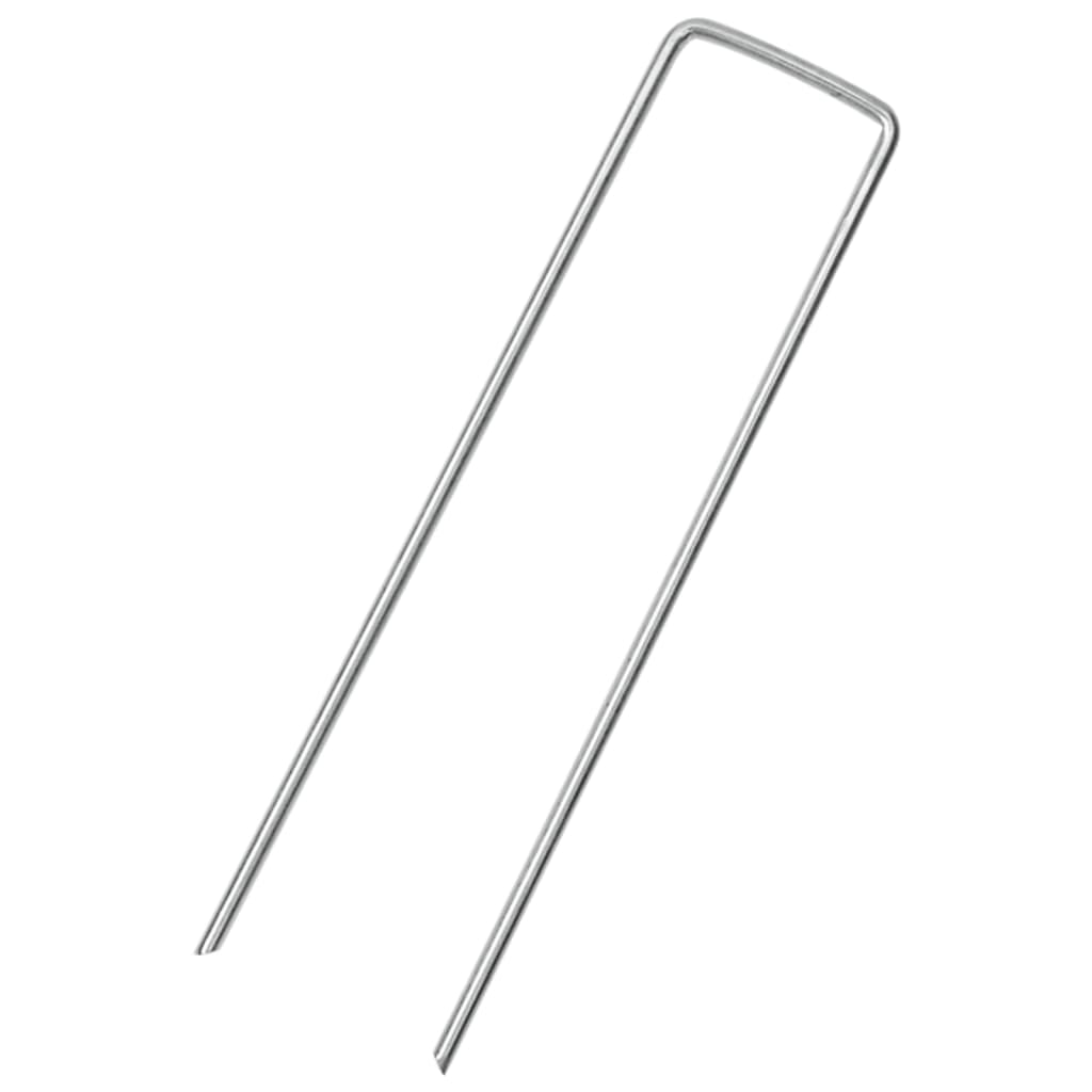 Ground Pegs U Shape 50 pcs 15x3,5 cm Galvanised steel