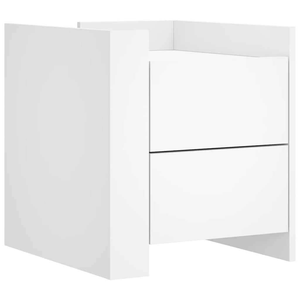 Bedside Cabinet White 45x50x50 cm Engineered Wood
