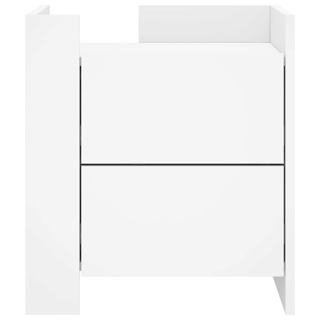 Bedside Cabinet White 45x50x50 cm Engineered Wood