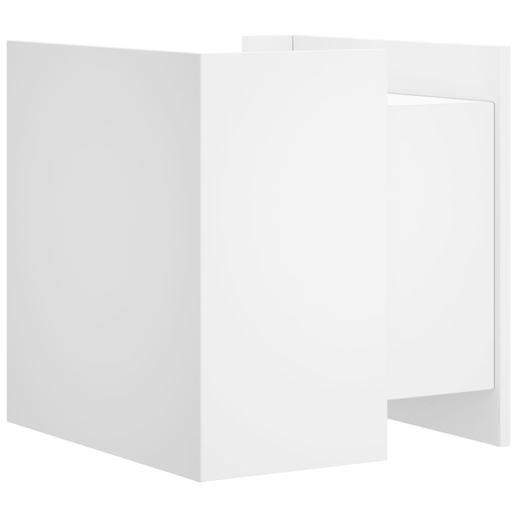 vidaXL Bedside Cabinet White 45x50x50 cm Engineered Wood