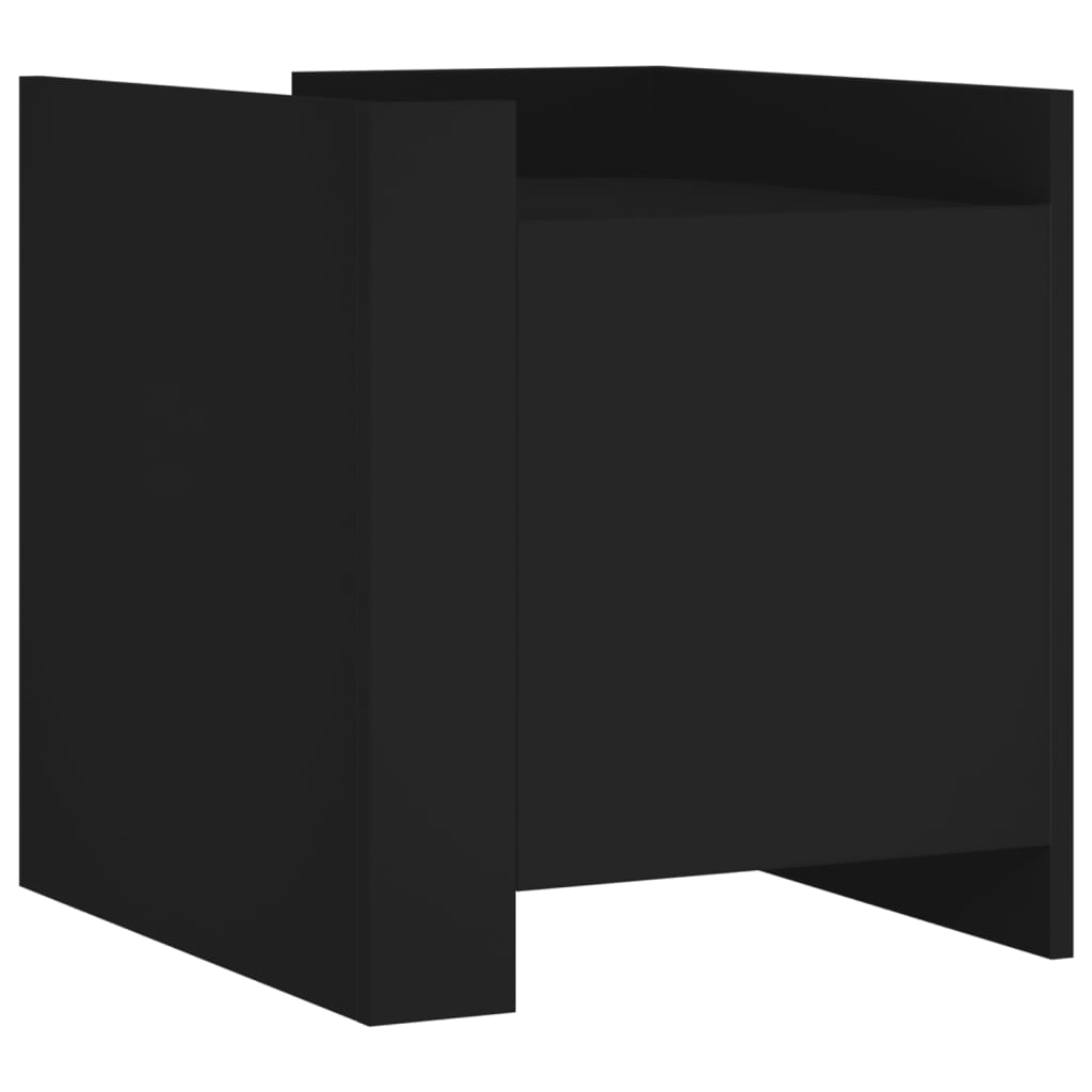Bedside Cabinet Black 45x50x50 cm Engineered Wood