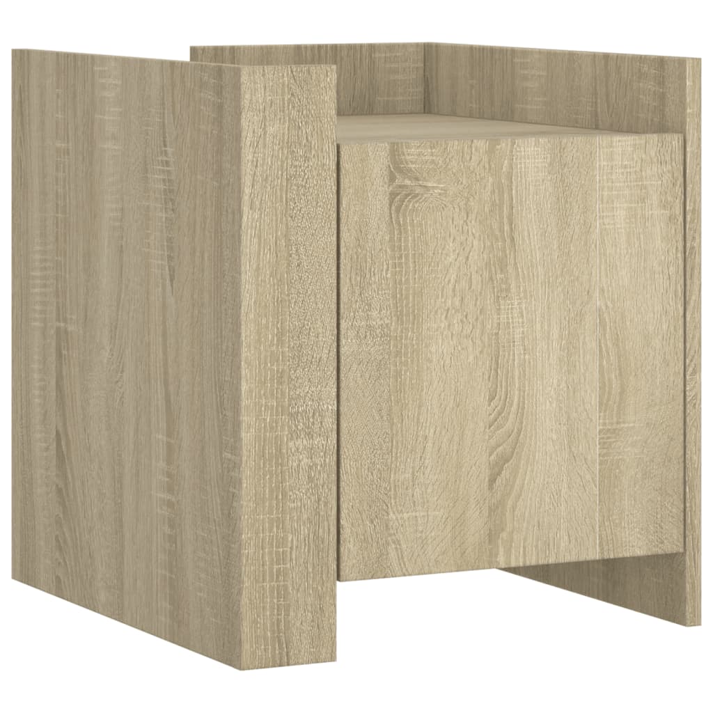 vidaXL Bedside Cabinet Sonoma Oak 45x50x50 cm Engineered Wood
