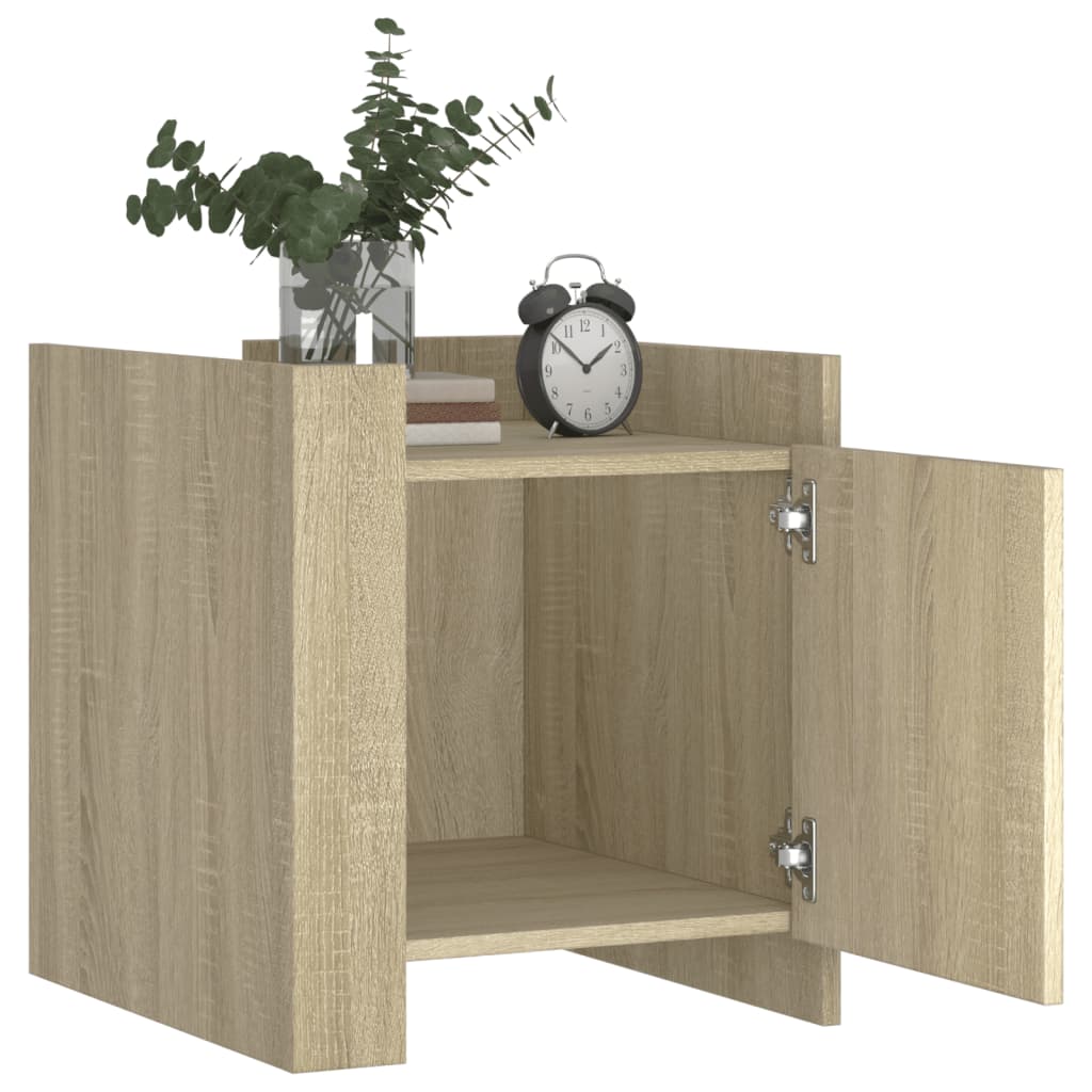 vidaXL Bedside Cabinet Sonoma Oak 45x50x50 cm Engineered Wood