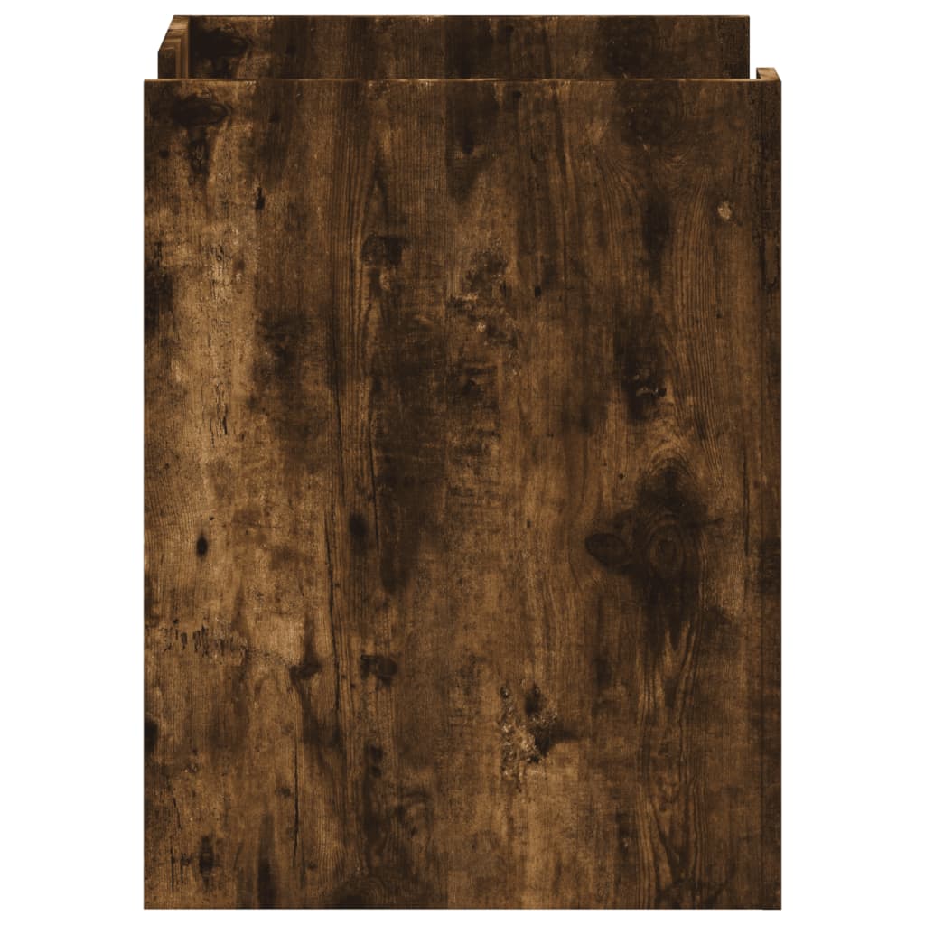 vidaXL Bedside Cabinet Smoked Oak 45x50x65 cm Engineered Wood