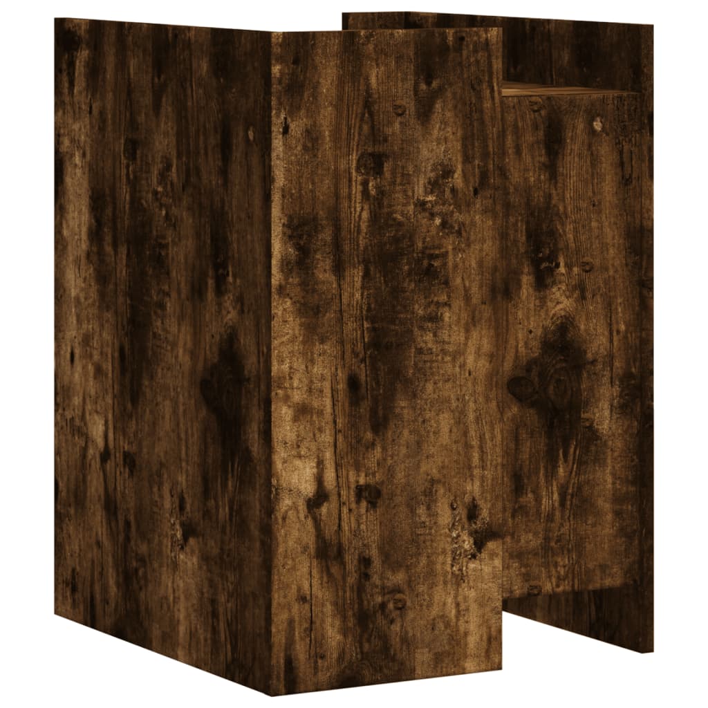 vidaXL Bedside Cabinet Smoked Oak 45x50x65 cm Engineered Wood