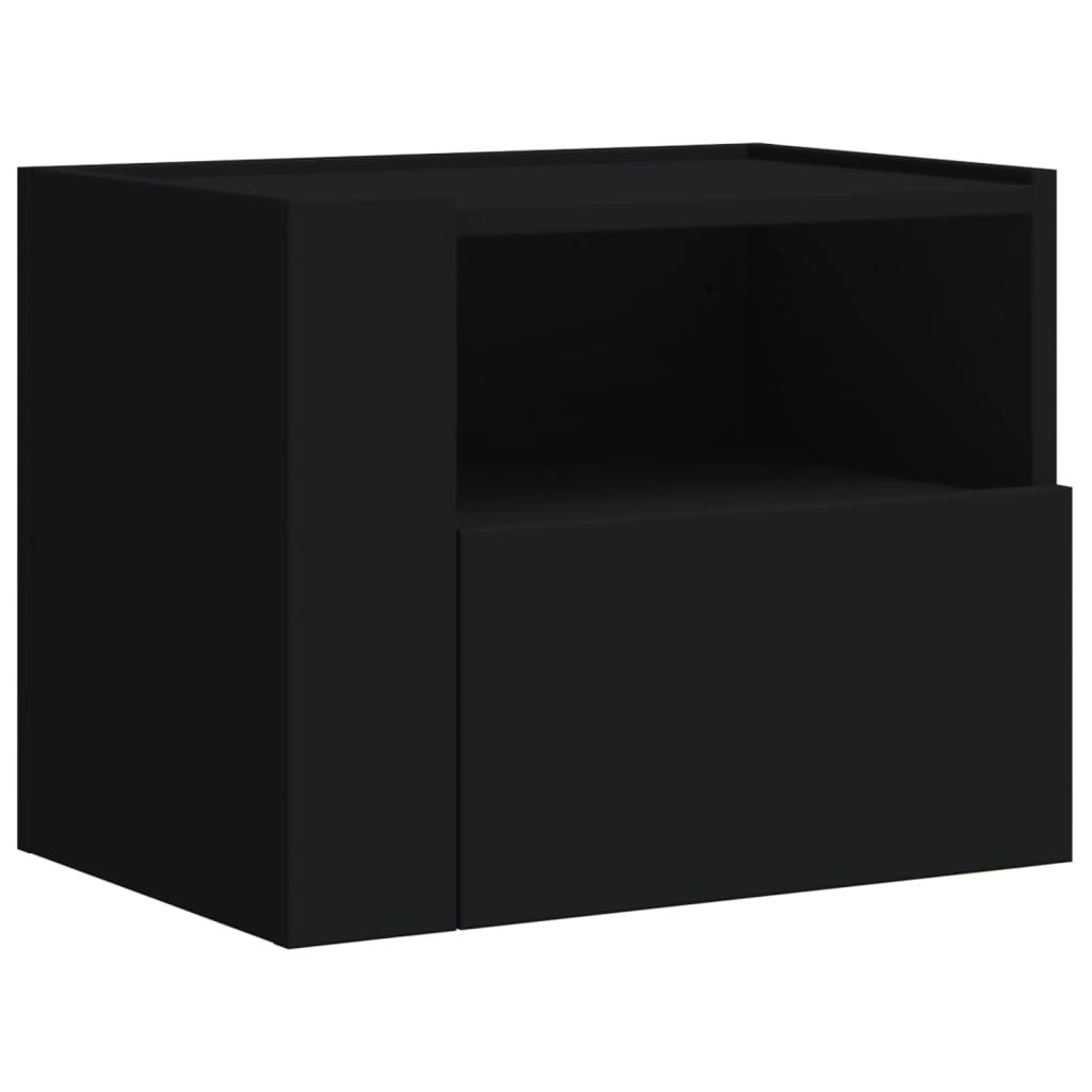 vidaXL Wall-mounted Bedside Cabinets 2 pcs Black 45x30x35 cm