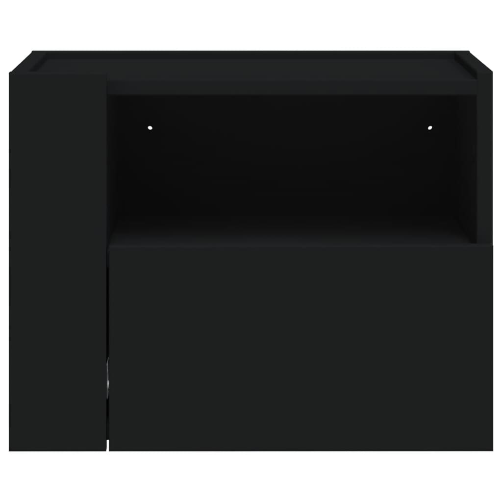 vidaXL Wall-mounted Bedside Cabinets 2 pcs Black 45x30x35 cm