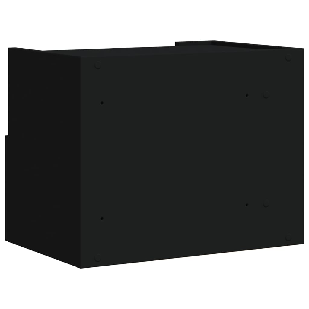 vidaXL Wall-mounted Bedside Cabinets 2 pcs Black 45x30x35 cm