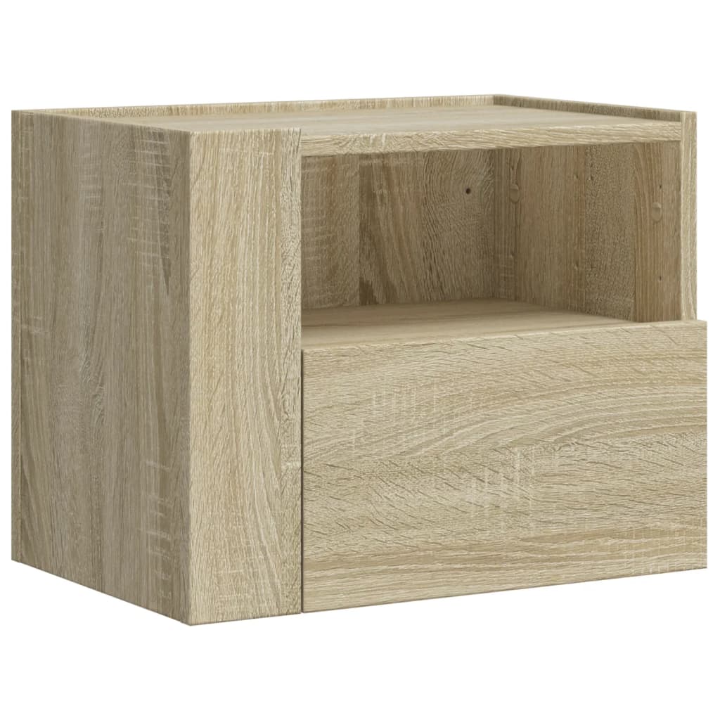 vidaXL Wall-mounted Bedside Cabinet Sonoma Oak 45x30x35 cm