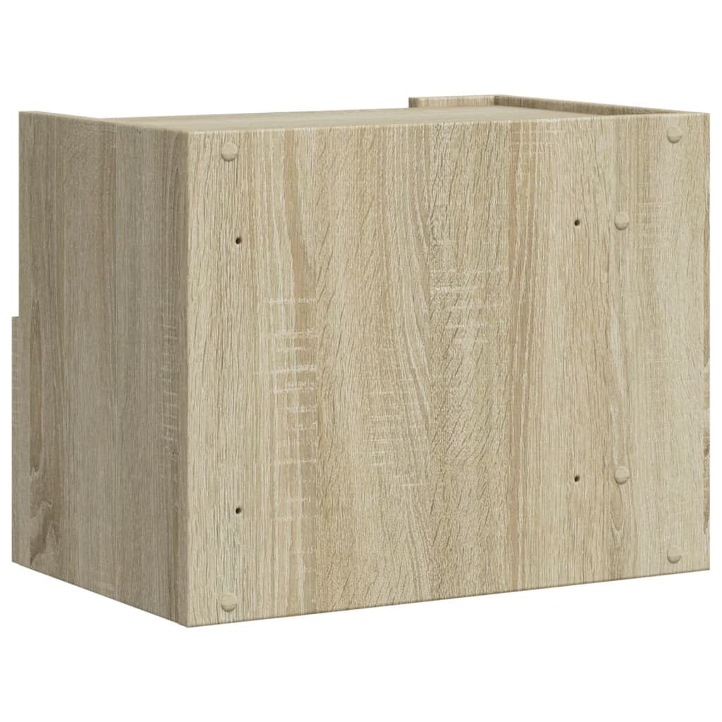 vidaXL Wall-mounted Bedside Cabinet Sonoma Oak 45x30x35 cm