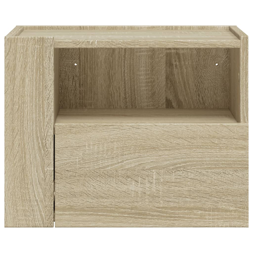 vidaXL Wall-mounted Bedside Cabinets 2 pcs Sonoma Oak 45x30x35 cm