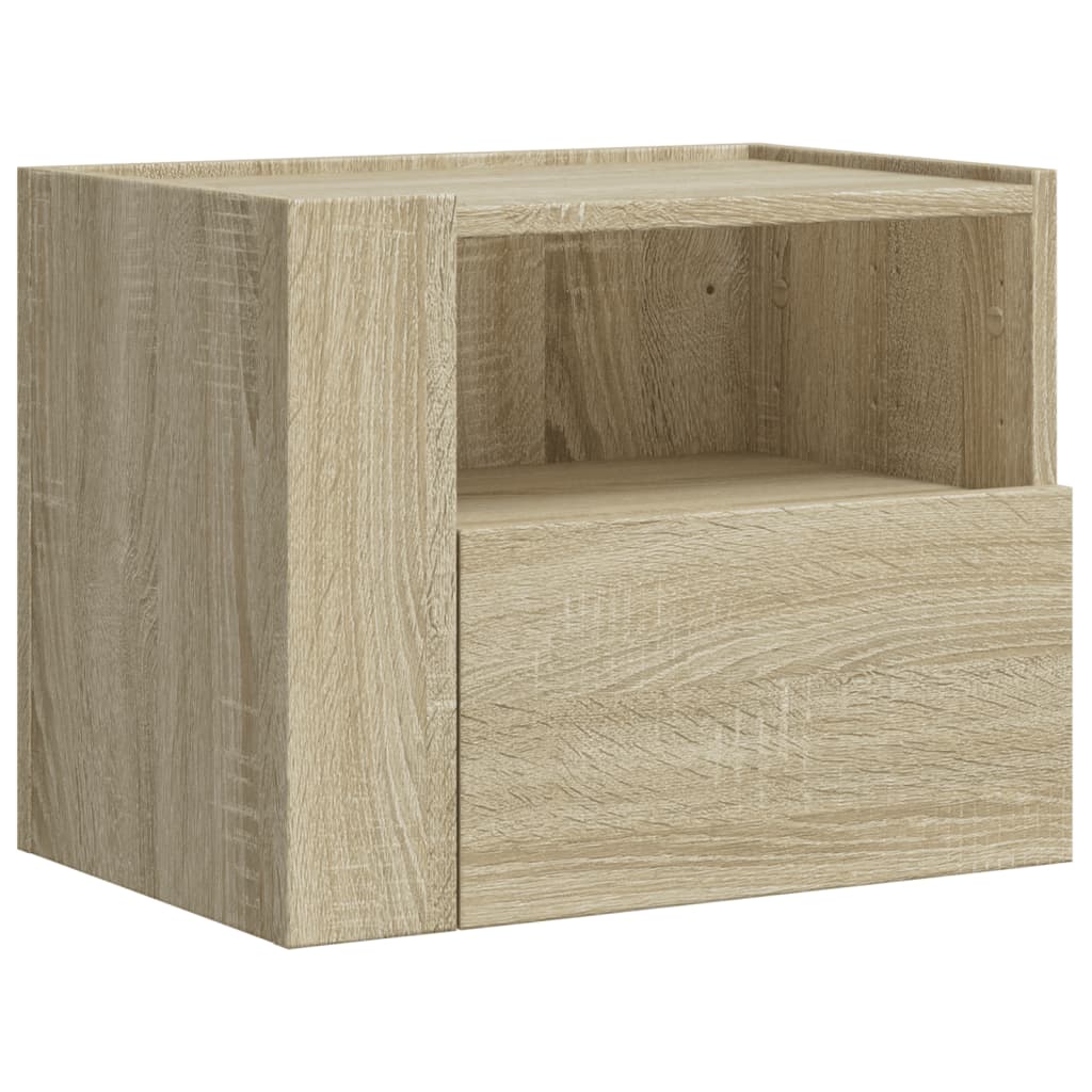 vidaXL Wall-mounted Bedside Cabinets 2 pcs Sonoma Oak 45x30x35 cm