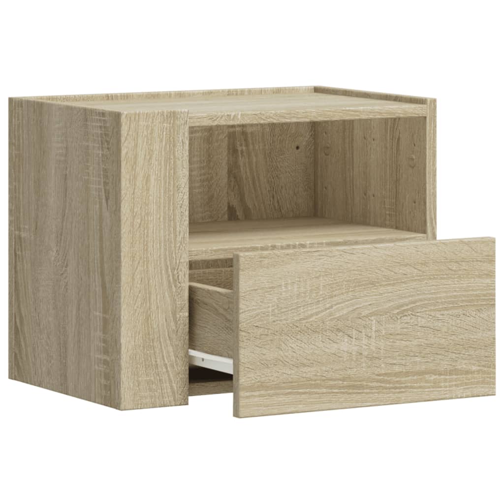 vidaXL Wall-mounted Bedside Cabinets 2 pcs Sonoma Oak 45x30x35 cm