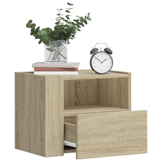 vidaXL Wall-mounted Bedside Cabinets 2 pcs Sonoma Oak 45x30x35 cm